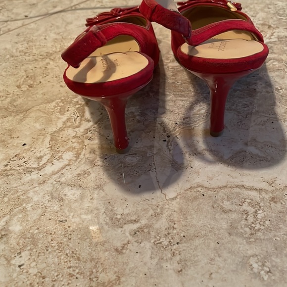 Red Kate Spade Suede Slingbacks - Picture 2 of 6